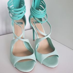 Turquoise Strappy Marciano Heels